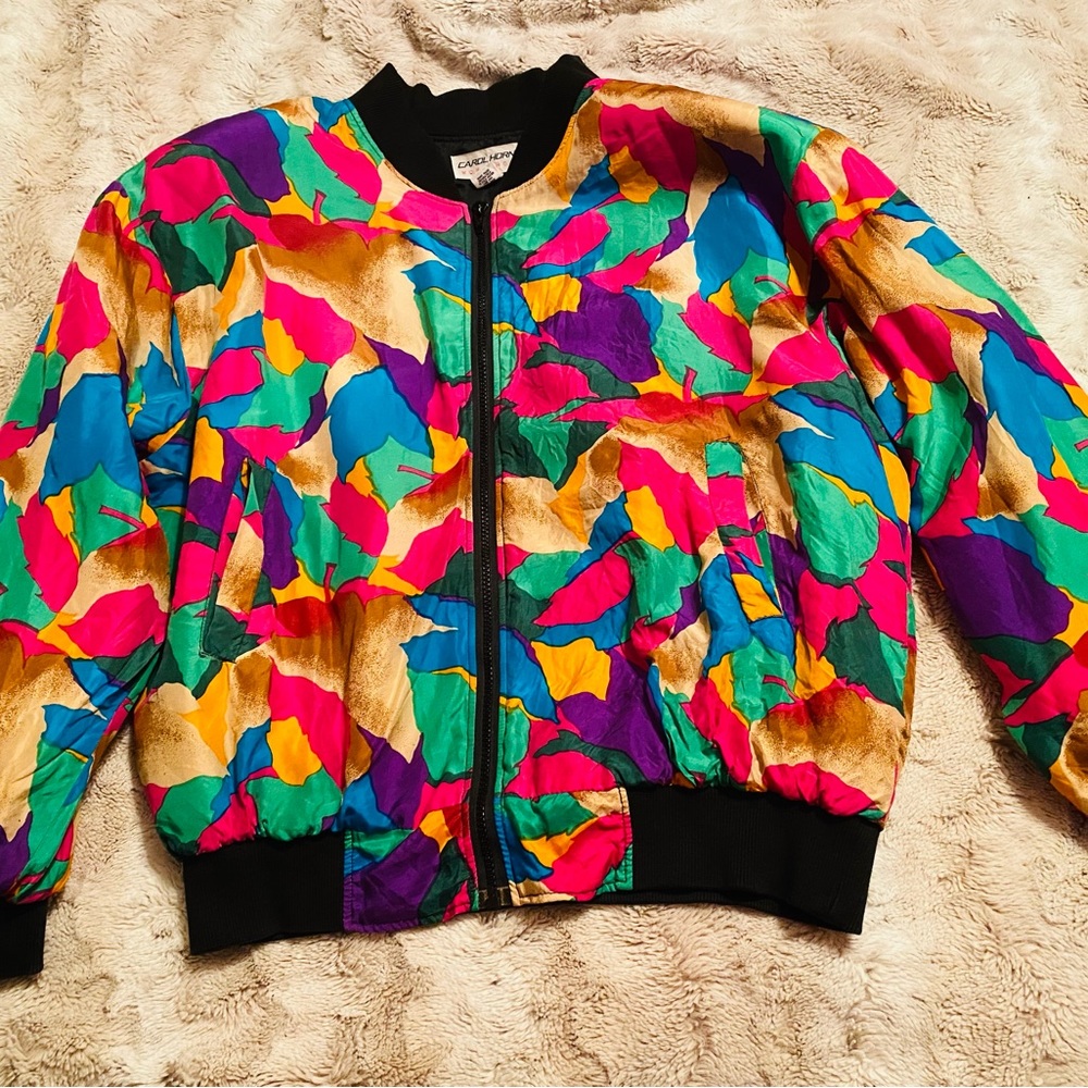Vintage Unisex Carol Horn Bomber Jacket